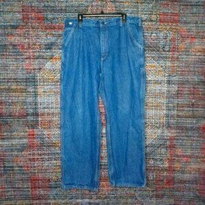 Carhartt mens dark wash Original Fit 2112 Cat2 FR boot work jeans 40x32